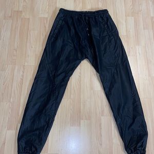 Faux leather men’s joggers worn once like new size small